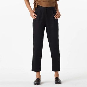 Vetta Women’s The Every Day Pant Trouser Tencel Washed Black Size 6 High Waist